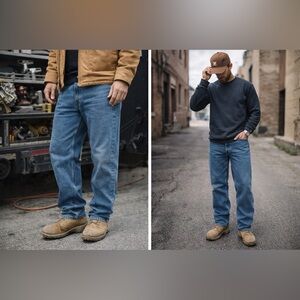 Carhartt Relaxed Fit Jeans Men’s 38x32 | Heavyweight Denim Workwear | Blue